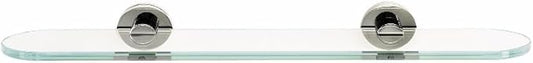 Alno A8350-18-SN Contemporary I Modern Glass Shelf with Brackets, 18", Satin Nickel