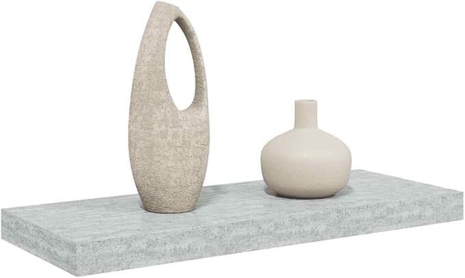 Floating Wall Shelf with Invisible Mount, Concrete Gray Modern Display Shelf 23.6 Inches, Honeycomb MDF and Metal for Living Room Bedroom, Holds 15.4 lb for Books Decor Awards