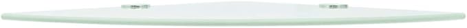 Floating Corner Shelf with Chrome Supports Glass White 13.8"x13.8" Wall Shelf Storage for Kitchen Bathroom Living Room