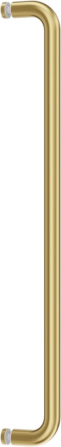 Ranbo Glass Shower Door Towel Bar 24 Inch Stainless Steel Sliding Shower Door Handle Replacement with Brass Gold Finish for Commercial and Residential Glass Doors