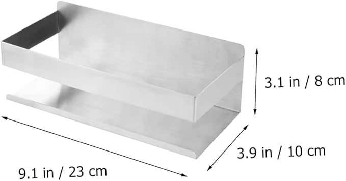 Stable Adhesion Installation Stainless Steel Wall Rack Bathroom Shelves Kitchen Decor Storage Rack