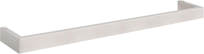 Livabber Square Bath Towel Bar, 304 Stainless Steel Towel Rack, Heavy Duty Towel Holder Wall Mounted for Bathroom Accessories, Kitchen, Brushed Nickel (16 Inch)