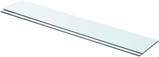 Floating Glass Shelves Clear Tempered Glass Shelf Panel 27.6"x4.7" 2 Pcs for Wall Mount Storage, Kitchen, Bathroom, Living Room Wall Shelves