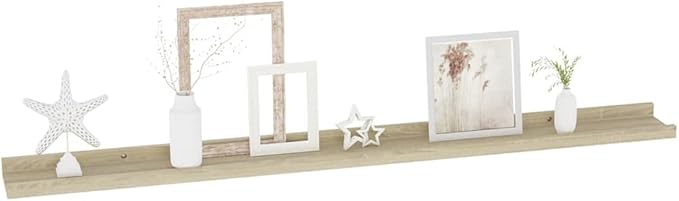 Wall Shelves 4 Pack Sonoma Oak Floating 39.4 Inch for Living Room Bedroom Storage Display with 11lb Capacity Easy Install Decorative Wall Mounted Shelves