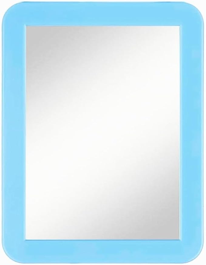 Gifts for Back to School Season,Blue Magnetic Locker Mirror - 5" x 7" Magnet Mirrors for School, Bathroom, Workshop,Small Magnetic Mirrors for Office,Mirror Locker