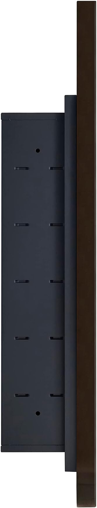 Oil Rubbed Bronze Arched Recessed Bathroom Medicine Cabinet with Mirror Stainless Steel Metal Framed Rectangular Bathroom Cabinet with Mirror 16x28.3''