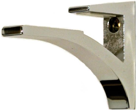 Clear Floating Glass Shelf 10" X 21" in White