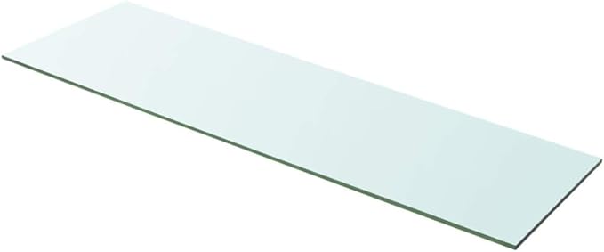 Glass Shelf Panels Set of 2 Clear Tempered Glass Floating Wall Shelves 39.4"x11.8" for Bathroom, Kitchen, Living Room, Bedroom Storage Display