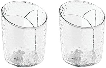 InterDesign Rain Cosmetic Organizer Cup for Vanity Cabinet, Clear