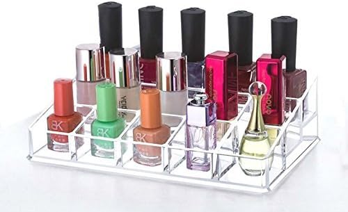 Kamay's Acrylic Transparent Rectangular 15 Grids Lipstick Nail Polish Eyebrow Brush Display Rack (SF-1038)