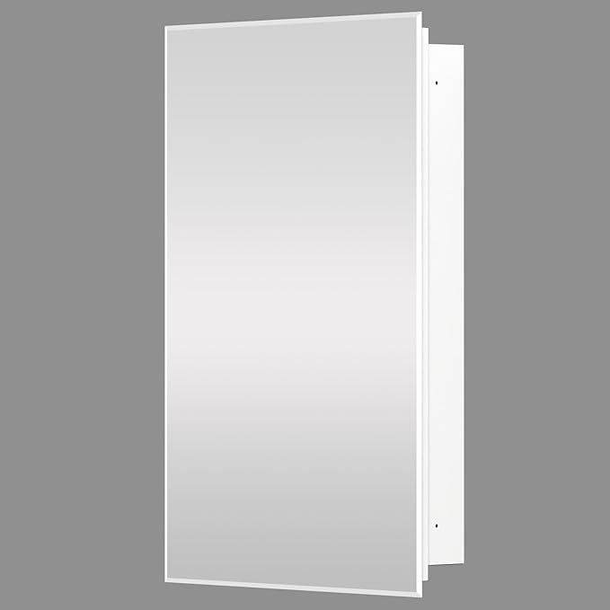 20"x30" Medicine Cabinet,HD Bathroom Mirror Cabinet with Beveled Mirror,Removeable Shelves, Recessed and Surface Mount,Frameless Bathroom Mirror with Storage
