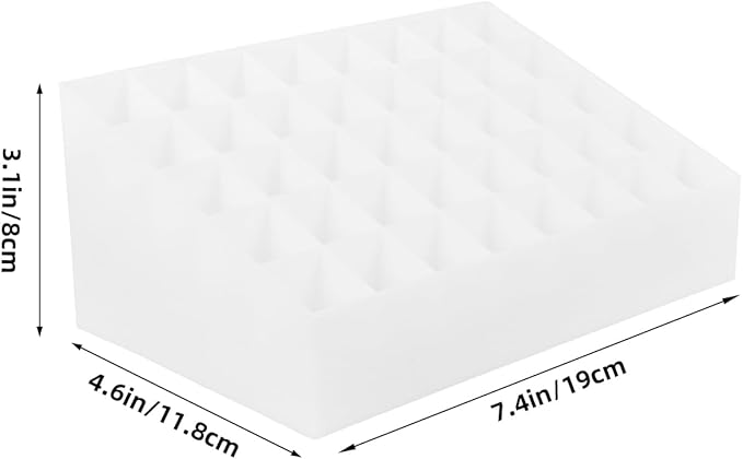 Ipetboom 40 Grids Lipsticks Holder: Plastic Clear Gloss Lip Holder Makeup Case Desktop Stand Makeup Brush Holder - Beauty Organizer Lip Tint Makeup Storage Case Cosmetic Lipstick, White