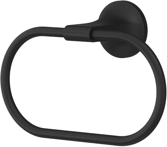 Pfister BRBPFM0B Pfirst Modern Bathroom Hand -Towel Ring, Matte Black
