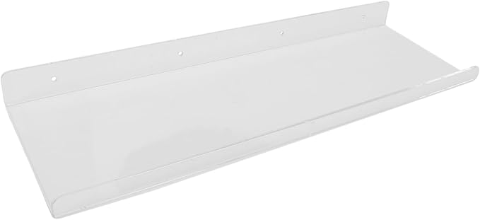 Healifty Wall-Mounted Acrylic Shelf for Bathroom and Kitchen No Drilling Required 2-Tier Storage Rack for Toiletries and Seasonings Easy Installation Space-Saving Design