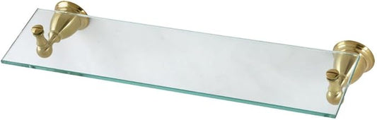 3.06 in. Heritage Bathroom Glass Shelf Brushed Brass