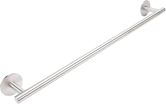 24 Inch SUS304 Stainless Steel Brushed Nickel Command Towel Bars - Self Adhesive Towel Holder for Bathroom Wall and Kitchen and Showroom Inside, Bathroom Organizers and Storage