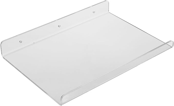 Hemobllo Acrylic Floating Shelf for Bathroom Clear Wall Mounted Storage Rack Small Easy Installation No Drilling Required for Organizing Toiletries Cosmetics and More