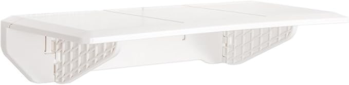 Toyvian Wall Mounted Foldable Storage Shelf White Plastic Board Floating Kitchen Spice Holder and Bathroom Sundries Organizer Rack for Home Use