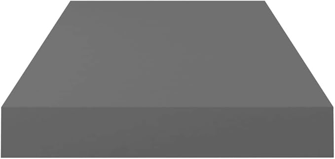 Floating Wall Shelves 4 Pack High Gloss Gray Modern Display Rack 19.7x9.1 Inches for Living Room Bedroom Office Decor with Invisible Mounting System
