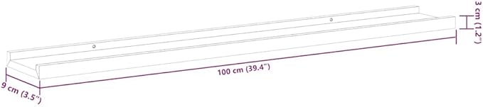 Wall Shelf Set of 4, 39.4 Inch Long Floating Shelves for Wall Decor, Modern Rectangular MDF Display Shelves for Living Room, Bedroom, and Hallway, White Matte Finish