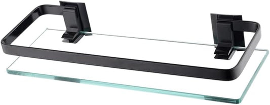 1pc Single Tempered Glass Bathroom Shelf Wall Mounted Storage Rack for Organizing Toiletries Cosmetics Stylish Design Easy to Install Compact