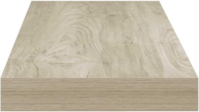 Floating Wall Shelf Oak 23.6"x9.3"x1.5", Modern Honeycomb MDF Display Shelves for Bedroom, Living Room, Bathroom, Invisible Mounting Home Decor Storage Rack