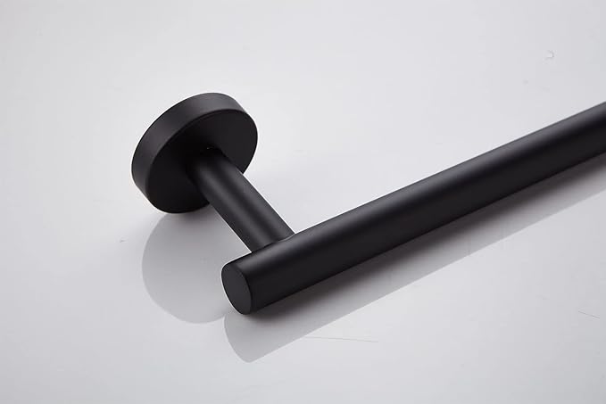 TocTen Bath Towel Bar - Thicken SUS304 Stainless Steel Bathroom Towel Holder, Towel Rod for Bathroom Heavy Duty Wall Mounted Towel Rack Hanger (36IN, Matte Black)