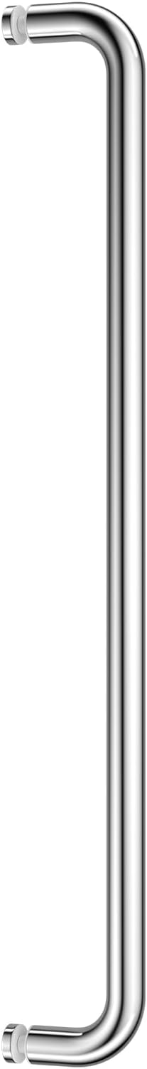 Ranbo Glass Shower Door Towel Bar 22 Inch Stainless Steel Sliding Shower Door Handle Replacement with Polished Chrome Finish for Commercial and Residential Glass Doors