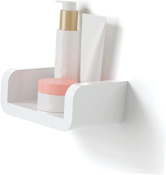 Bathroom Wall Hanging Rack Space-Saving Storage Shelf for Toiletries Easy Install