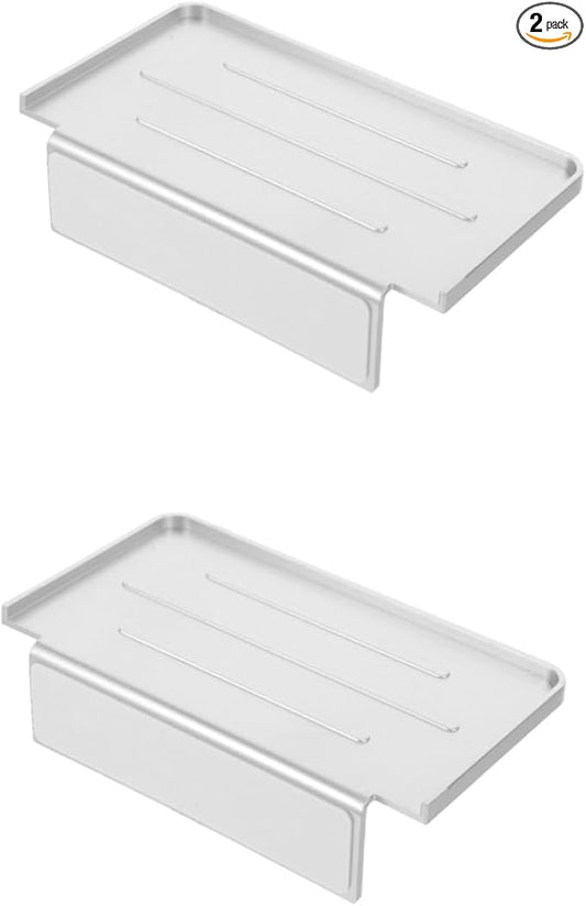 2pcs Wall Mounted Phone Holder Shelf for Bathroom Versatile Storage for Bathroom Essentials Construction Easy to Clean Modern Design Finish