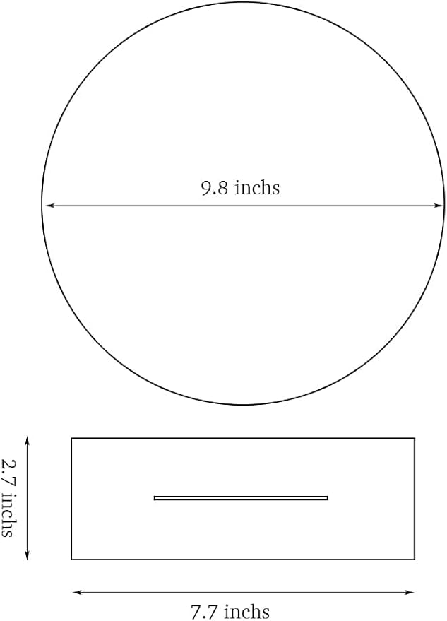 10'' Circle Shape Mirror for Room Decor, Acrylic Mirror with Wood Stand, Frameless Makeup Mirror for Desk Decor, Unique Decor for Bedroom Accessories (Round)