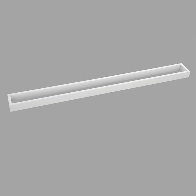 GERZWY 30-Inch Towel Bar, SUS 304 Stainless Steel Modern Square Style Bath Towel Bar Wall Mount, White