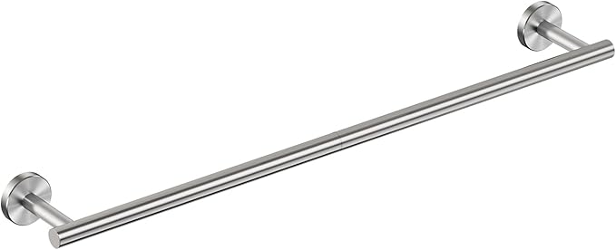 FORIOUS Towel Bar Wall Mounted, 30 Inch Stainless Steel Towel Racks for Bathroom, Includes Wall Mounting Hardware (Brushed Nickel, Total Length 32 Inch)