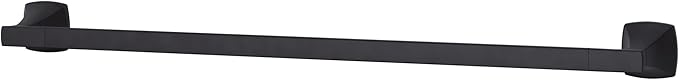 Pfister Venturi Bath Towel Bar for Bathroom, 24-Inch, Wall-Mounted, Screw-in, Matte Black Finish, BTBVNC2B