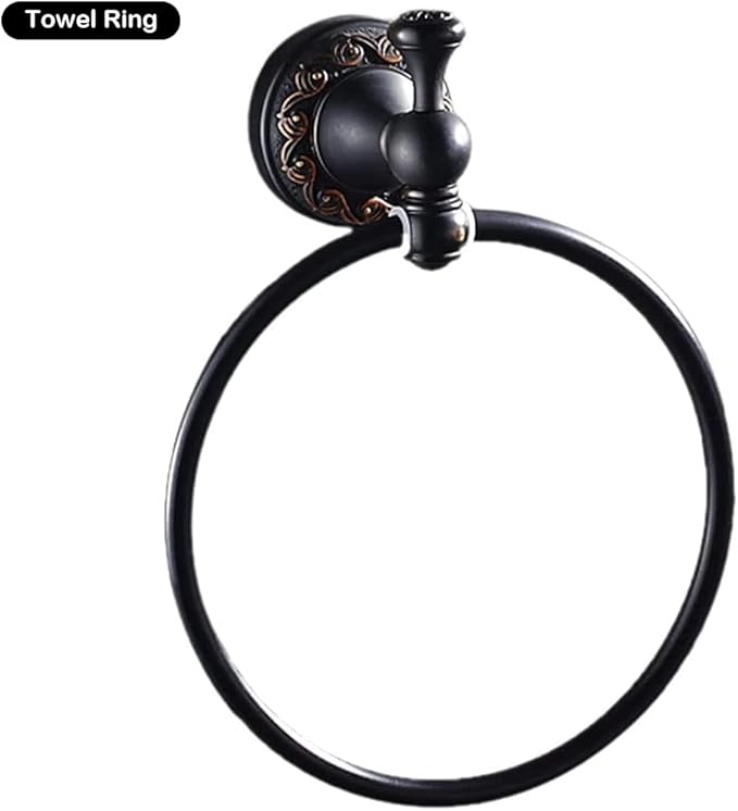 WINCASE Bronze Hardware Set Bathroom, Oil Rubbed Accessories Set Adjustable Towel Bar, 4 Pieces Wall Mounted Toilet Paper Holder ORB Robe Hook