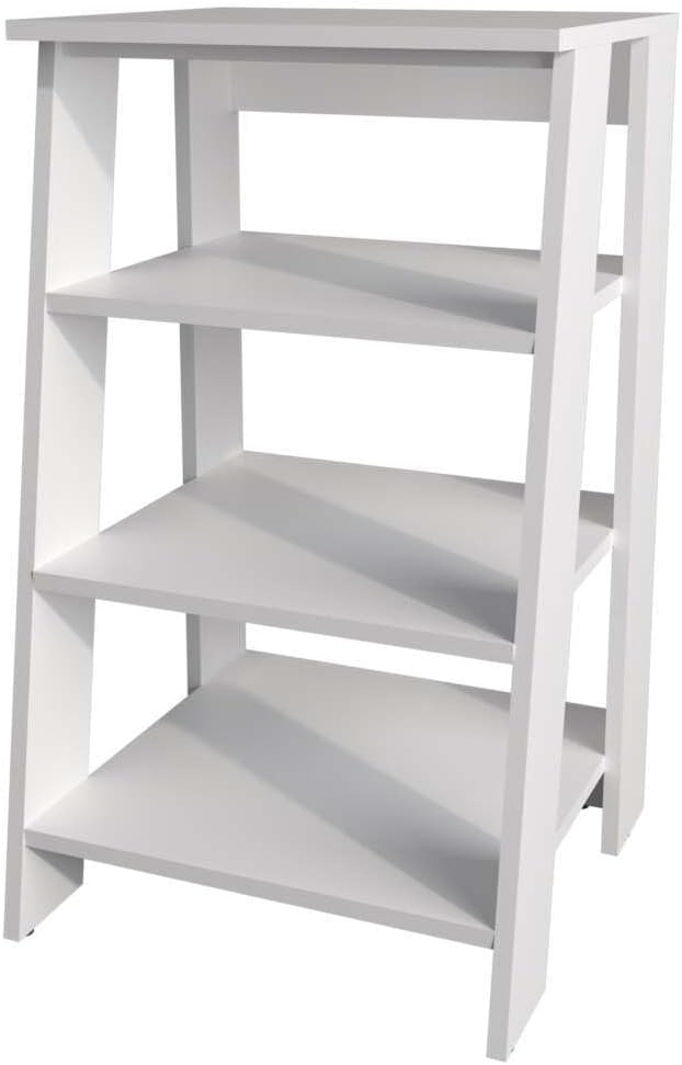HomeStock Bathroom Shelf Freestanding - 4 Tier Open Storage Organizer - White