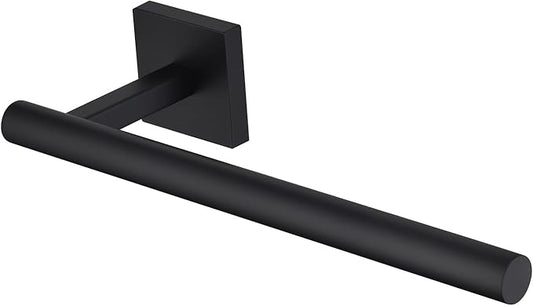 Black Hand Towel Holder,Thicken SUS 304 Stainless Steel Towel Bar Towel Ring for Bathroom, Modern Design Hand Towel Rack Towel Hanger Wall Mounted
