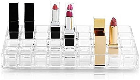 LEILIN 36 Slot Lipstick Drawer Organizer Lip Gloss Storage Essential Oil Holder Clear Acrylic Lipstick Organizer Storage of Cosmetics and Perfume