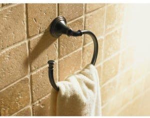 KOHLER K-10557-2BZ Devonshire Towel Ring, Rust-Resistant, Stylish Accent, Tools Included, Oil Rubbed Bronze