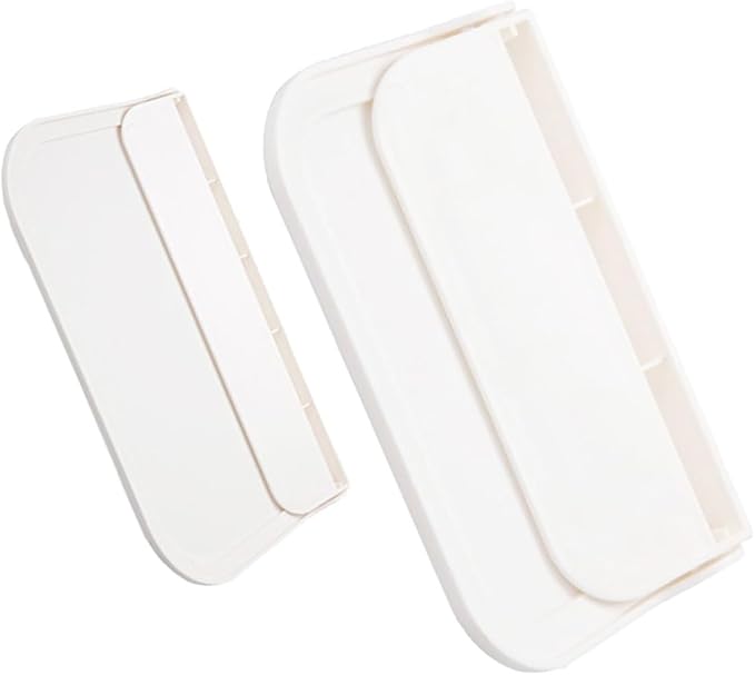 2pcs Foldable Wall-Mounted Bathroom Shelves with Soap Holder, Small and Large Floating Storage Racks for Towels and Toiletries Organization