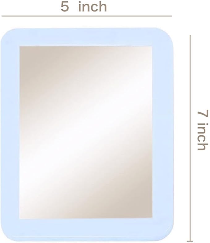 Gifts for Back to School Season,White Magnetic Locker Mirror - 5" x 7" Magnet Mirrors for School, Bathroom, Workshop,Small Magnetic Mirrors for Office,Mirror Locker