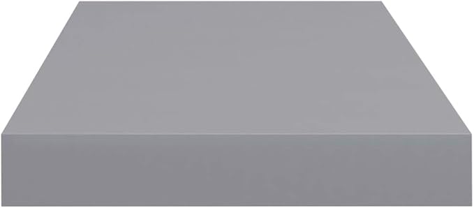 Floating Wall Shelves 4 pcs Gray 19.7x9.1x1.5 Invisible Mounting Display Rack for Living Room Bedroom Office Decor Honeycomb MDF Metal Frame