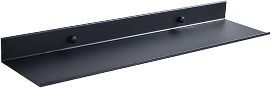 Bathroom Shelf Single Layer Wall Mount Floating Storage Rack in Space Aluminum Rustproof Design for Efficient Bathroom Organization