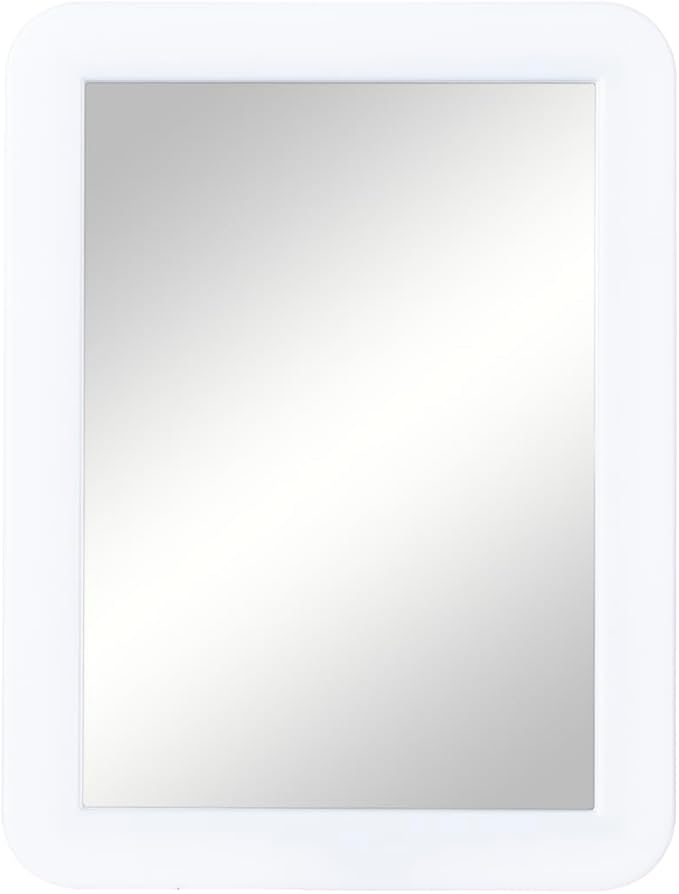 ARTLYMERS Magnetic Locker Mirror, 5x7 Real Glass Small Mirrors for Locker with Magnetic Backing, for School Locker, Bathroom, Household Refrigerator, Locker Accessory (White)