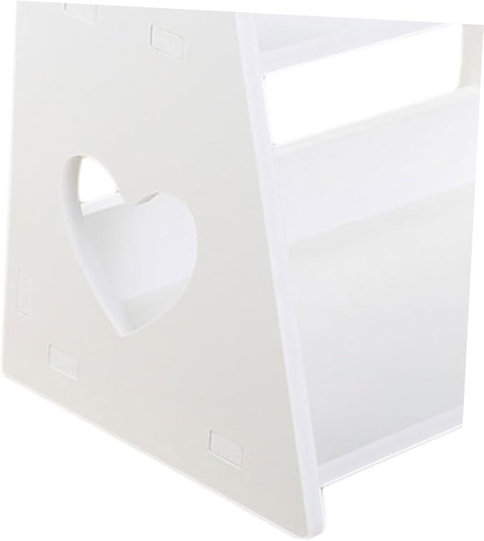 PartyKindom Heart-Shaped Hollow Bathroom Shelf for Cosmetics Storage Small Rack for Washbasin Organization Easy to Clean and Install for Home