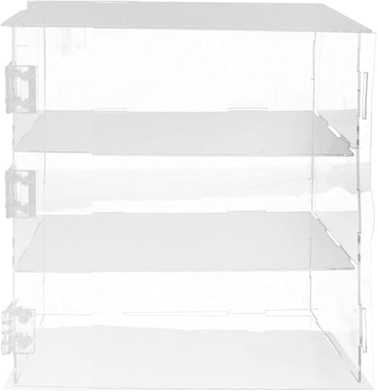 3 Layers 11''W x 4.7''D x 14''H Acrylic Countertop Display Show Case for Action Figures | Organize Cosmetics and Beauty Supplies on a Vanity