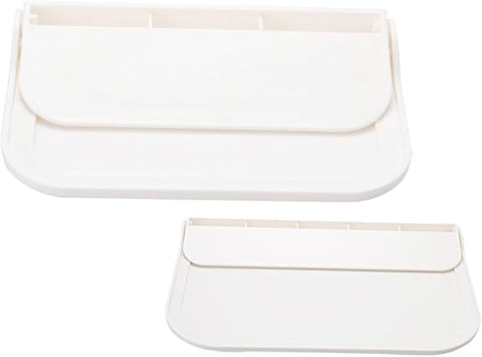 Lurrose 2pcs Small Folding Wall Shelf for Bathroom Space-Saving Organization Foldable Shelf with Adhesive Mount for Towels Soap and Compact Bathroom Storage