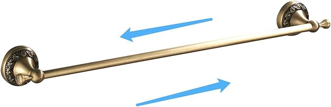Leyden Antique Towel Bar,Adjustable Towel Holder Rod Brass Bathroom Accessories Expandable 15.2 to 27.8 Inch Vintage Wall Mount