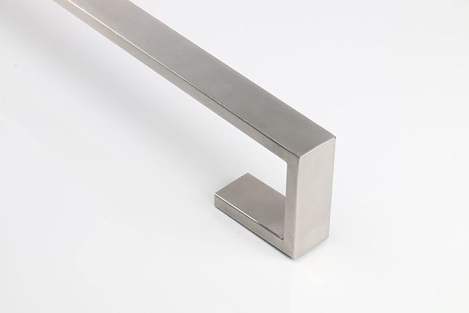 TocTen Bath Towel Rack - 2 Pack Square Base Thicken SUS304 Stainless Steel Towel Bar for Bathroom, Bathroom Bar Accessories Towel Rod Heavy Duty Wall Mounted Towel Holder(Brushed Nickel, 24 Inch)