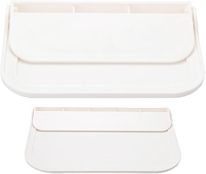 2pcs Adhesive Folding Bathroom Shelves Wall Mount Storage Rack for Soap Towels and Toiletries Space-Saving Small and Large Stick on Shelf Organizer